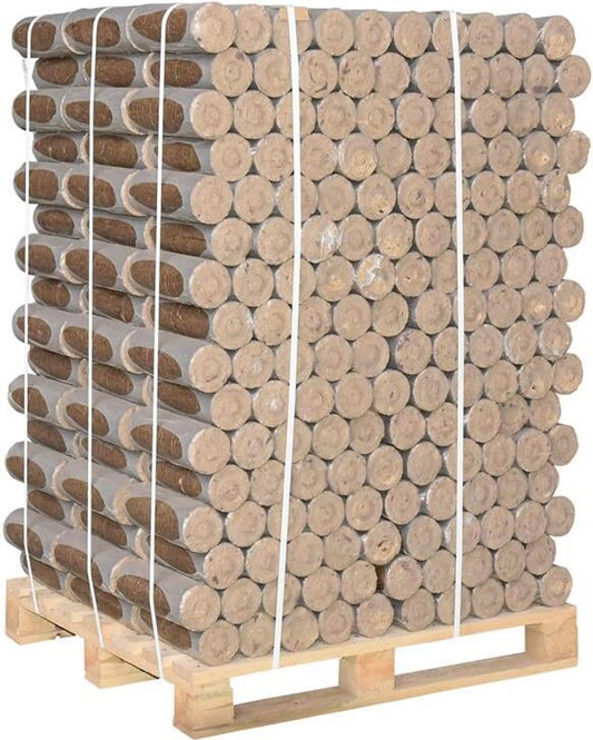 Nestro Hartholzbriketts rund 960kg | Kaminbriketts Holzbriketts Palette