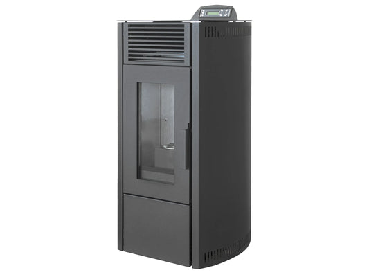 Rowi Pelletofen 8,7kW Pelletkaminofen Stahl Schwarz