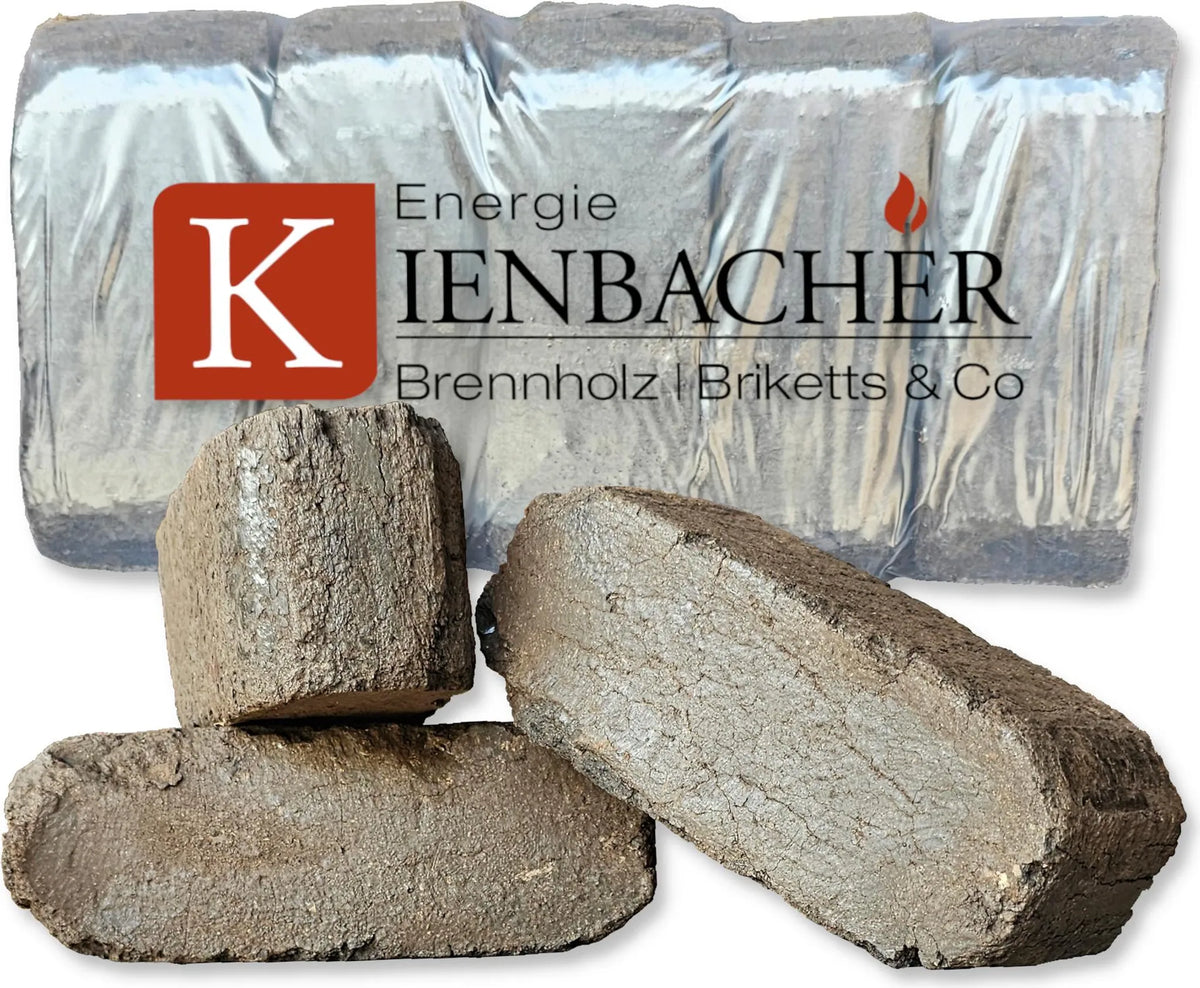 Torfbriketts aus hochreinem Torf | Energie Kienbacher | 30x 10kg Packungen (300kg Palette)