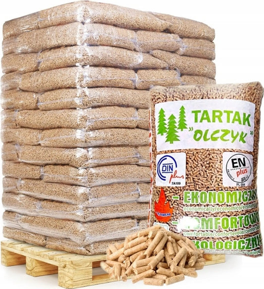 Olczyk Holzpellets – 975 kg Palette (65 Säcke), Premium Holzbrennstoff
