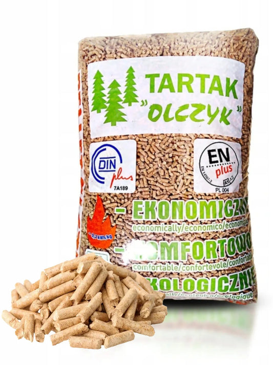 Olczyk Holzpellets – 975 kg Palette (65 Säcke), Premium Holzbrennstoff