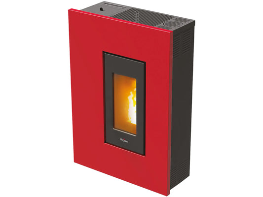 Pegaso Madison Pelletofen 5,3kW Automatik Pelletkaminofen Stahl Bordeaux