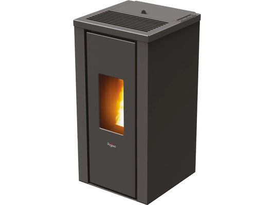 Pegaso Vera Pelletofen 7kW Automatik Pelletkaminofen Stahl Anthrazit