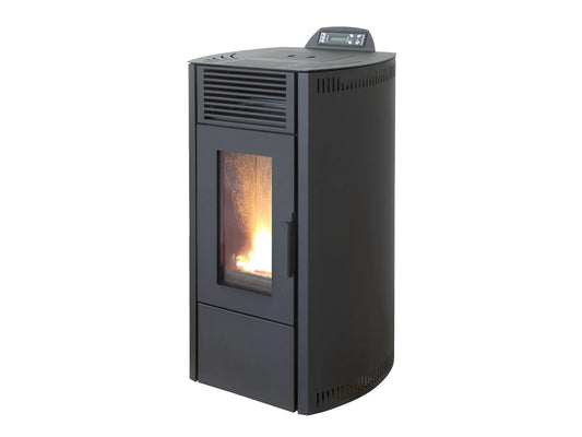 Rowi Pelletofen 8,7kW Pelletkaminofen Stahl Schwarz