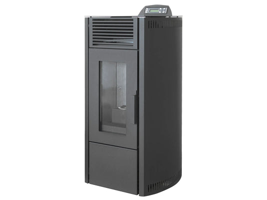 Rowi Pelletofen 7,7kW Pelletkaminofen Stahl Schwarz