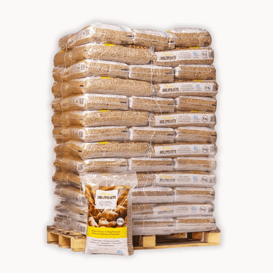 Holzpellets Premium Qualität ENplus A1 | 975kg Palette | Reiner Holzbrennstoff